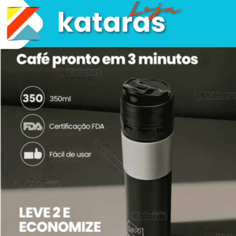 Cafeteira Portátil SmartCoffee® - Prepara o Café na Hora!