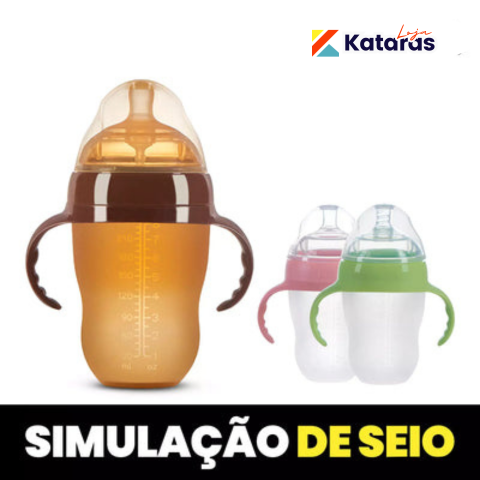 Mamadeira Mama® de Silicone para Desmame 250ml - Simula o Bico Materno