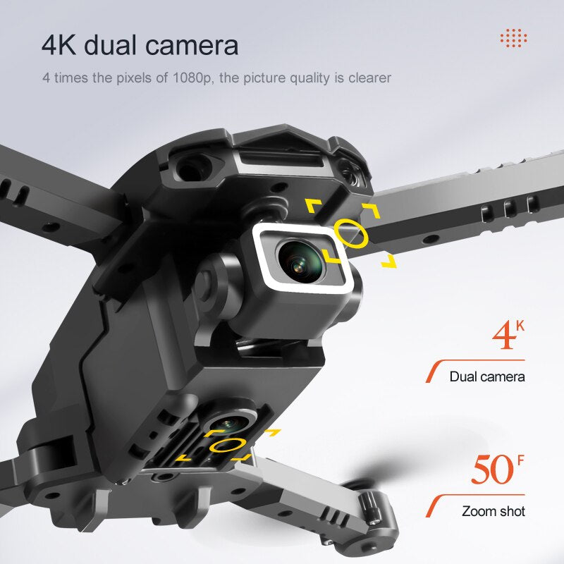 S128 Mini Drone 4K HD Camera Three-sided Obstacle Avoidance Air Pressure Fixed Height Professional Foldable Quadcopter Toys New