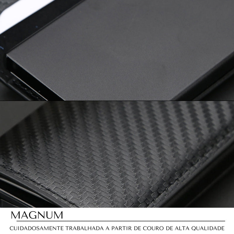 MAGNUM® - Carteira de fibra de carbono com RFID (Tecnologia Antifurto)