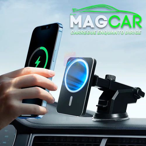 Carregador para Celular automotivo com carregamento Magnético