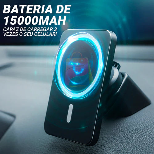 Carregador para Celular automotivo com carregamento Magnético