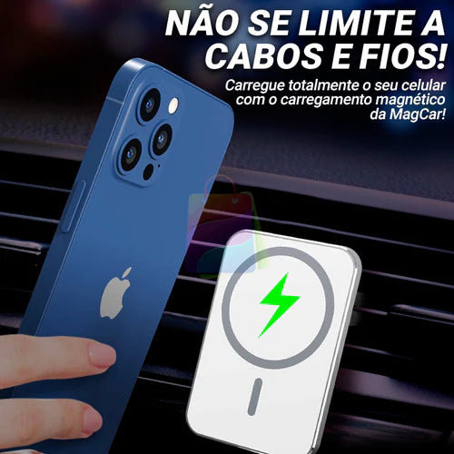 Carregador para Celular automotivo com carregamento Magnético